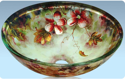 Glass Sinks and Pedestal